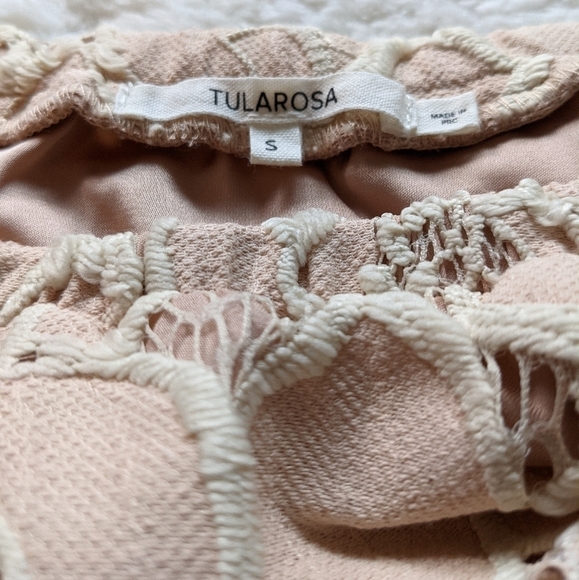 Tularosa hadley lace crochet cropped off the shoulder Top Small - Picture 10 of 15